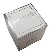 Folding Custom Foil Logo Paper Cosmetic Jar Boxes